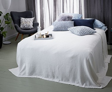 Bed Throw 220x240 Off White